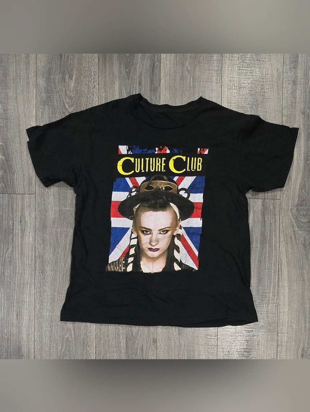 Culture Club Boy George World Tour 2023 Black Graphic T-Shirt Tour Dates Tee.